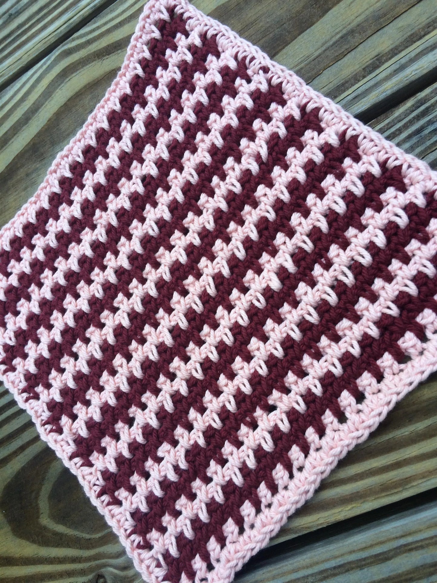 Woven Linen Stitch Washcloth Crochet Pattern