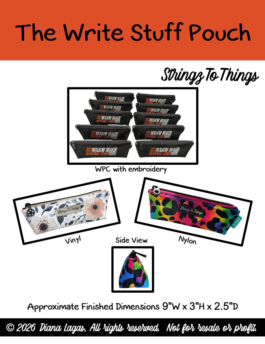 The Write Stuff Pouch: PDF Sewing Pattern