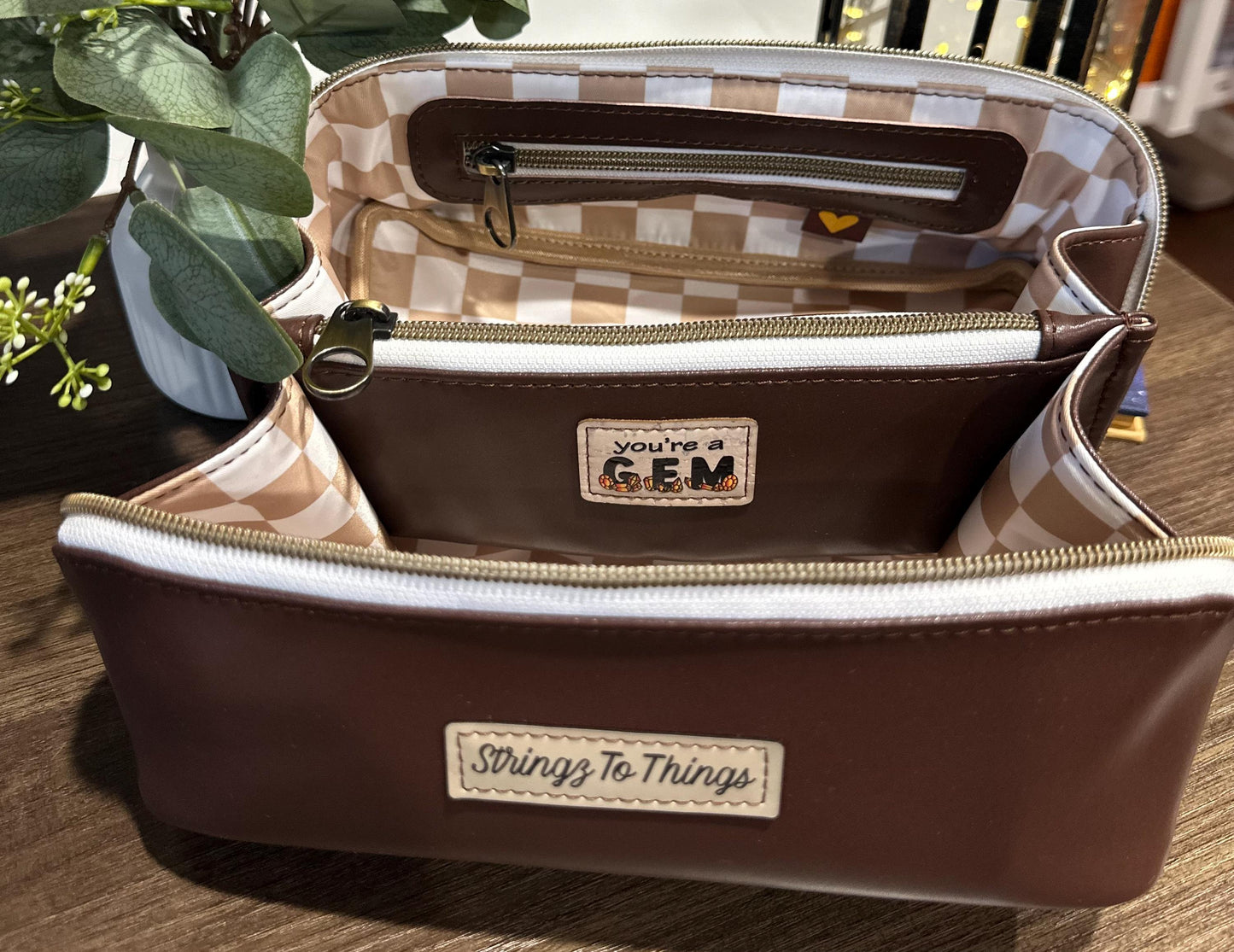 Zip-And-Grip/ Zippered Pouch/ Travel Pouch/ Travel Bag/ Cosmetic Bag/ Cosmetic Pouch