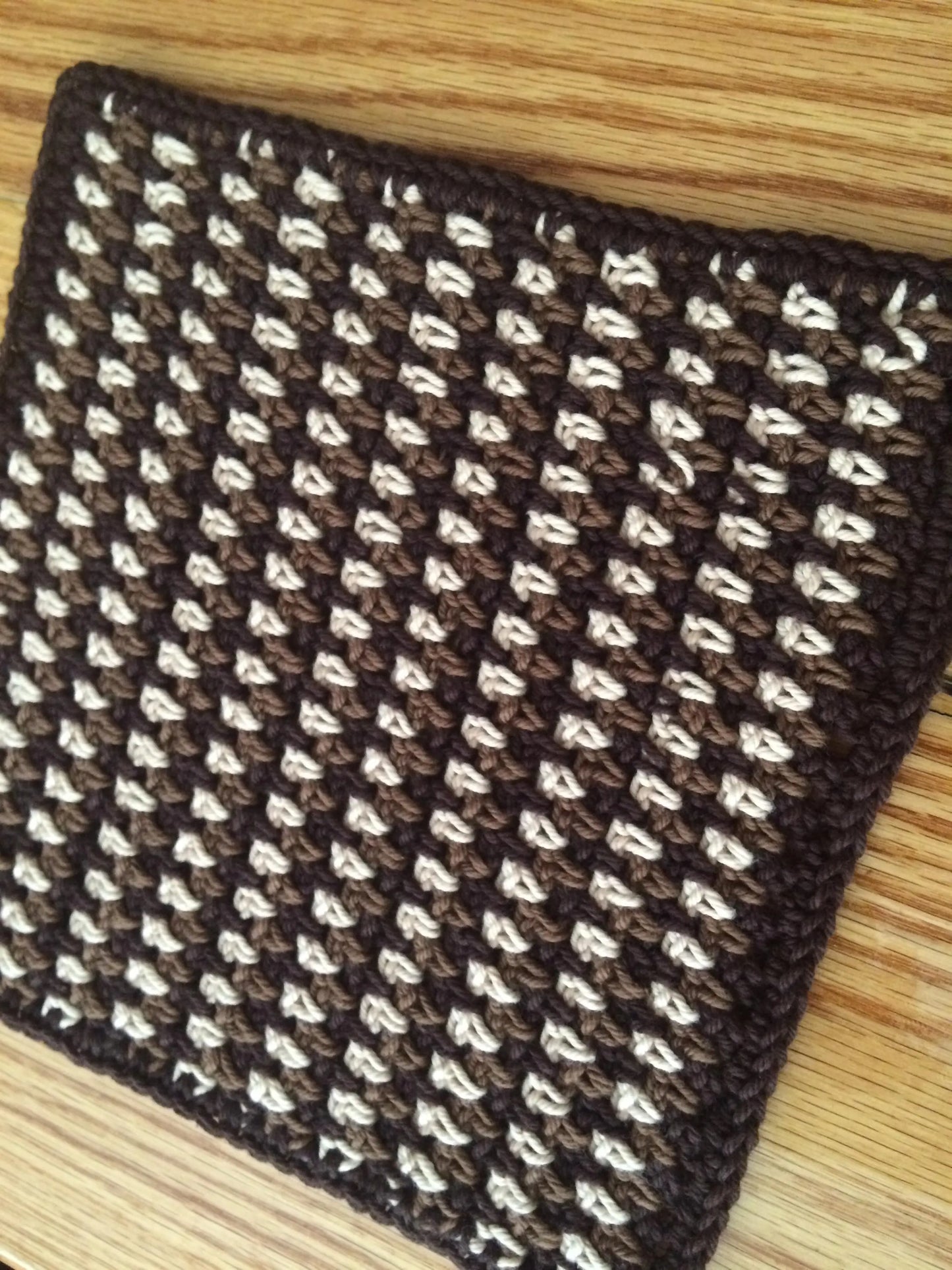 Woven Linen Stitch Washcloth Crochet Pattern