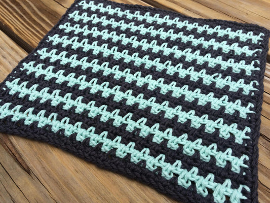 Woven Linen Stitch Washcloth Crochet Pattern